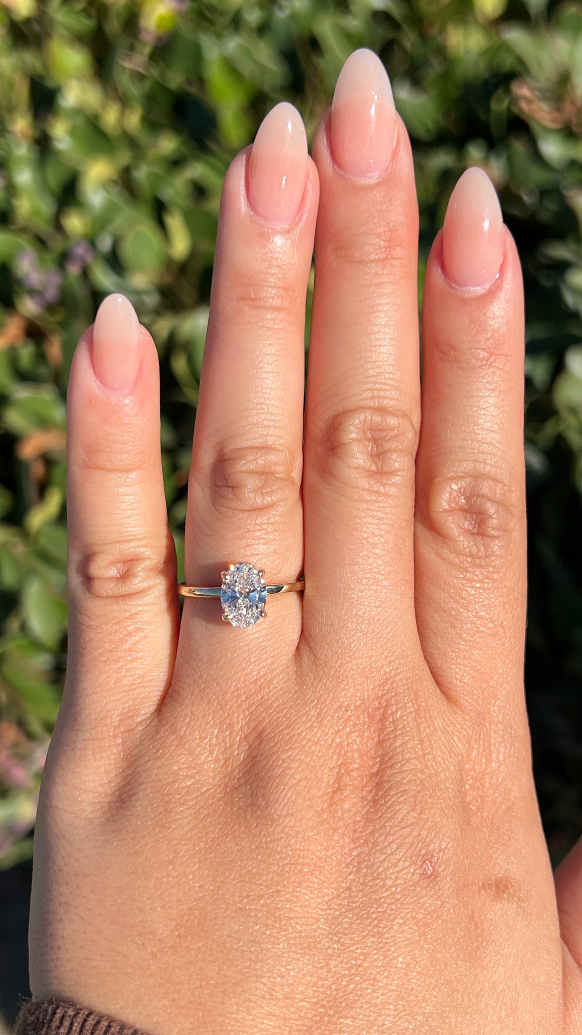 Sadie 1.58ct E-VS1 Oval Cut Lab Grown Diamond Engagement Ring 14K Gold