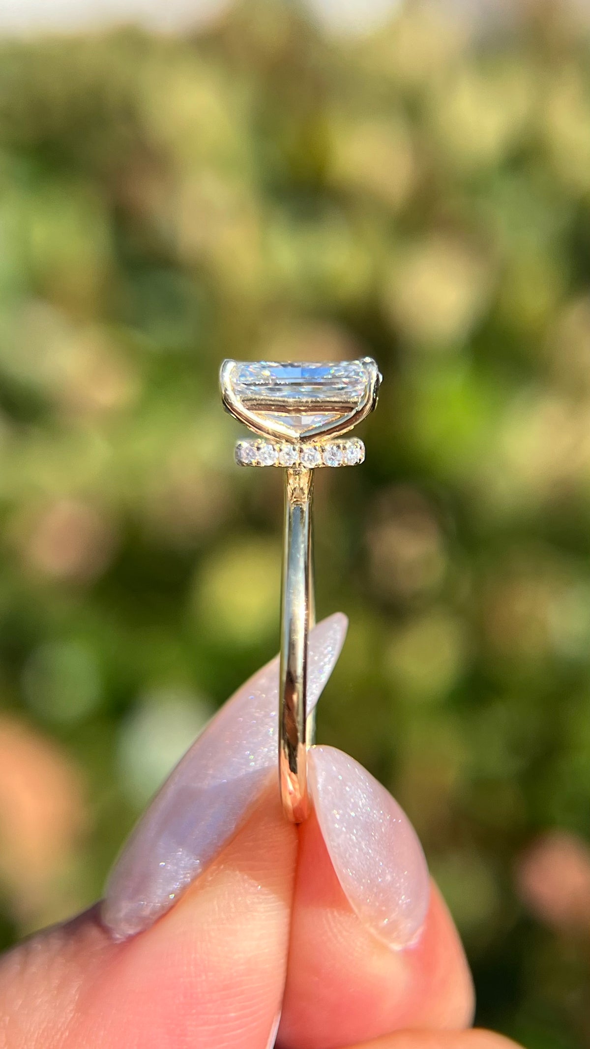 Sophi 2.55ct E-VS1 Radiant Cut Lab Grown Diamond Engagement Ring 14K Gold