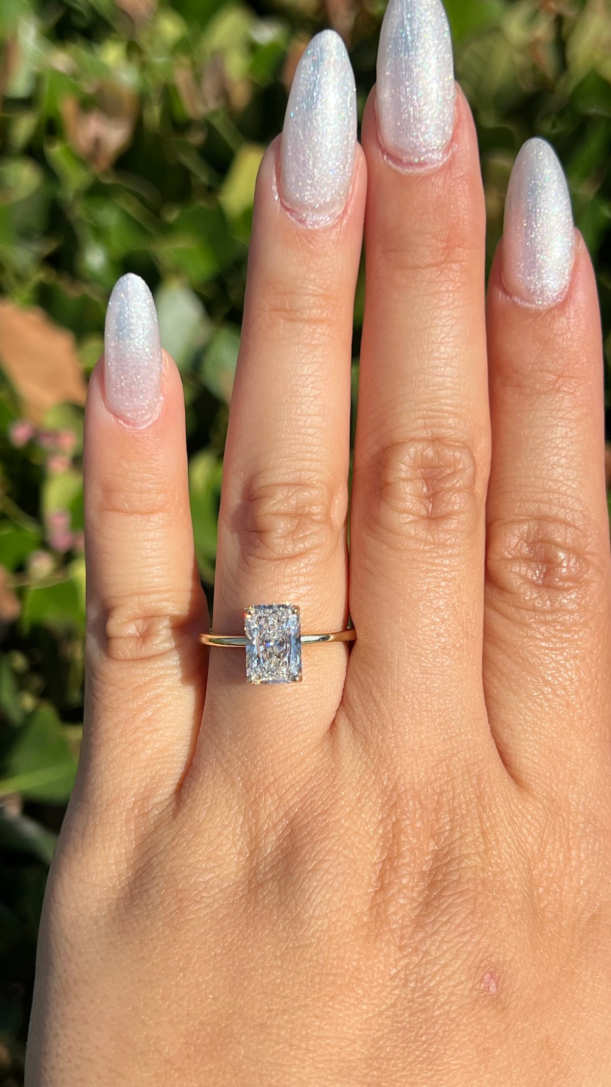 Sophi 2.55ct E-VS1 Radiant Cut Lab Grown Diamond Engagement Ring 14K Gold