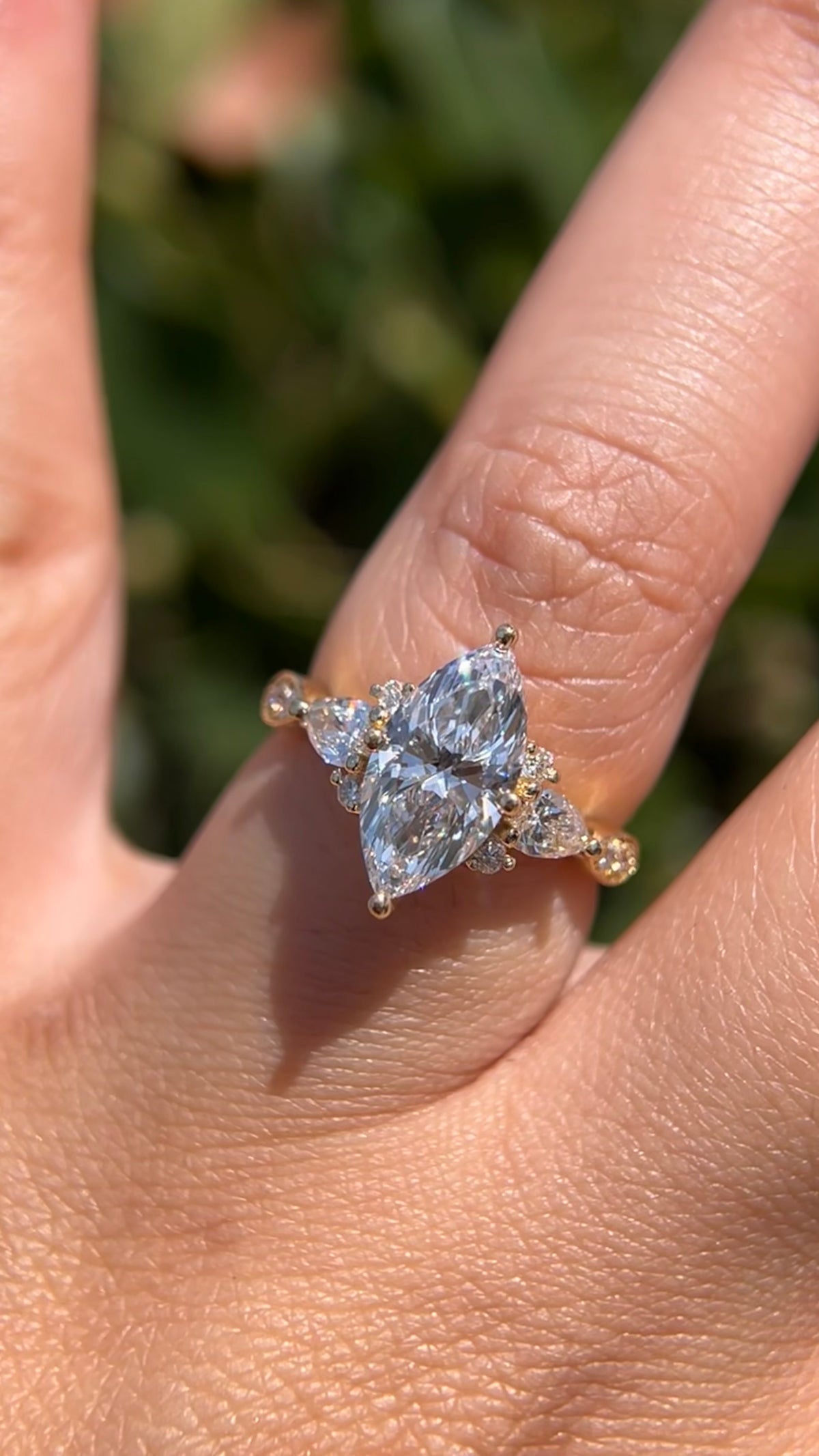 Paula 2.09ct E-VS1 Marquise Cut Lab Grown Diamond Engagement Ring 14K Gold