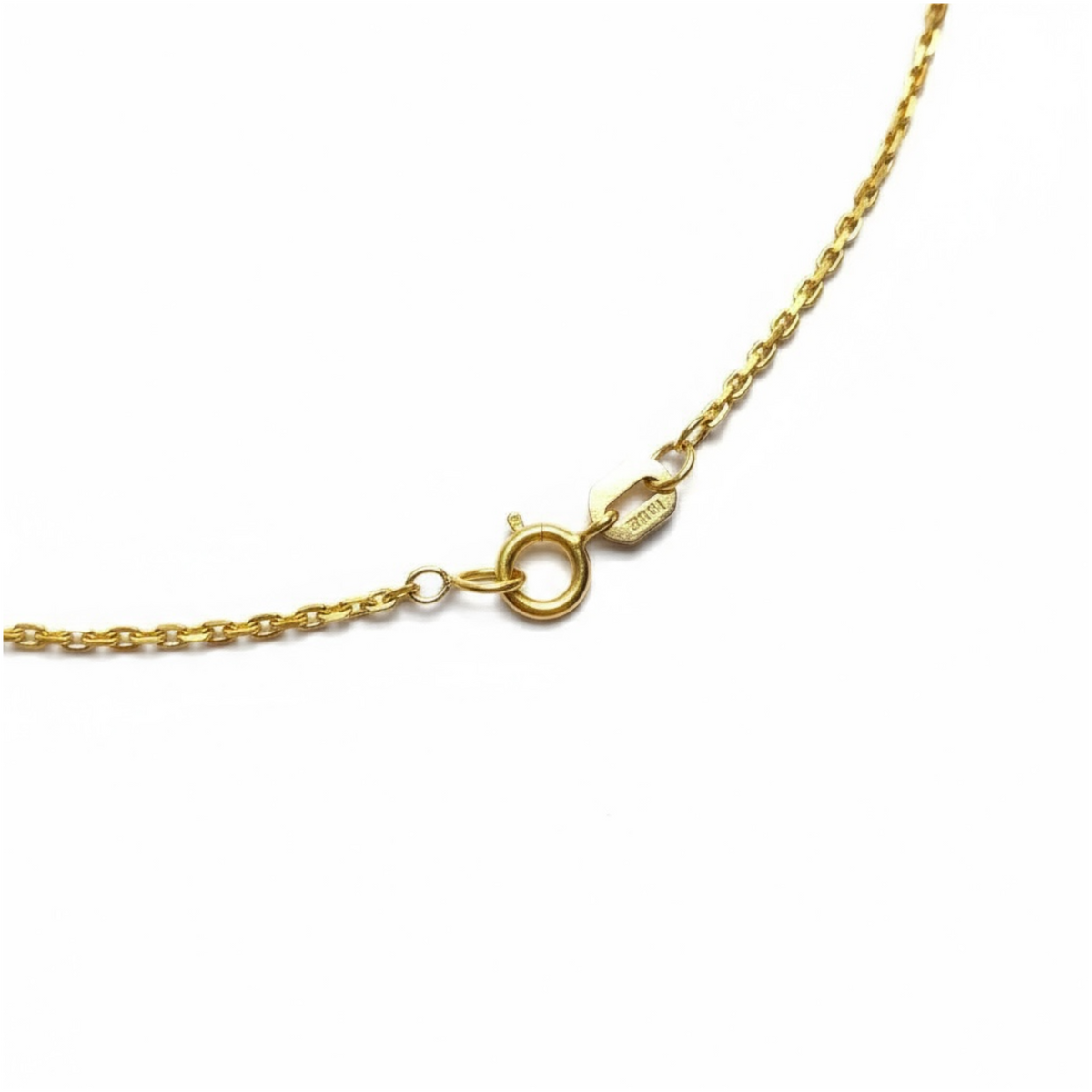 1.1mm Cable Chain w/ Engravable Plain Gold Heart Necklace 14K Gold DFN012