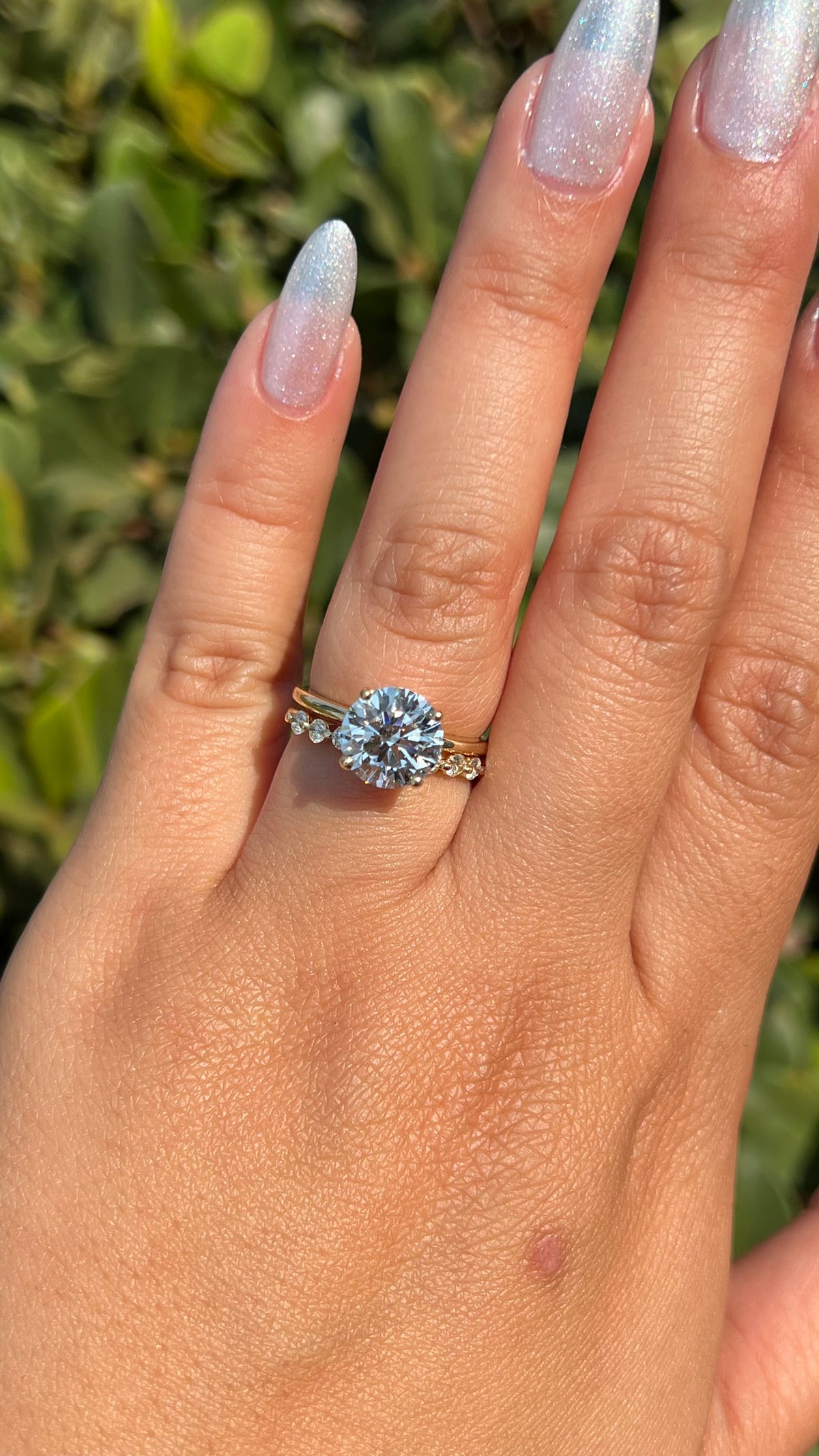 Evie 2.51ct E-VS1 Round Cut Lab Grown Diamond Engagement Ring 14K Gold