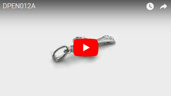 Diamond Cross Pendant 0.45 CT TW 14K White Gold DPEN012 - NorthandSouthJewelry