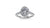 5.5mm (0.60ct)  ForeverOne Round Moissanite Diamond Halo Cathedral Set Engagement Ring 14K MOENG016
