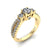 Three Stone Diamond Engagement Ring 0.99 ct tw 14K White Gold DENG019