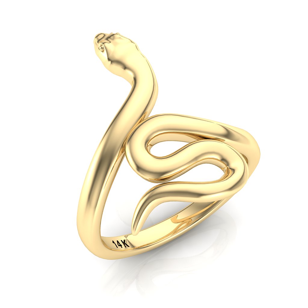 Stylish BFF Snake Ring 14K or 18K Gold NIJ001