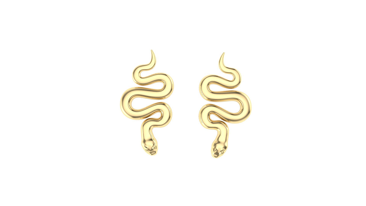 Bff Snake Studs 14k Gold
