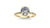 7mm (1.20ct) Katie ForeverOne Round Moissanite Diamond Underhalo Engagement Ring 14K Gold MOENG026