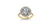8mm (1.90ct) Joyce ForeverOne Round Moissanite Diamond Halo Cathedral Set Engagement Ring 14K MOENG052