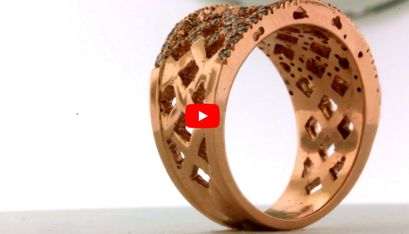 Weave Diamond Anniversary Band 0.73 ct tw Round-cut 14K Rose Gold BAN044 - NorthandSouthJewelry