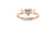 4mm (0.25ct) ForeverOne Heart Moissanite Wing Setting Moissanite Ring 14K Gold MOENG083