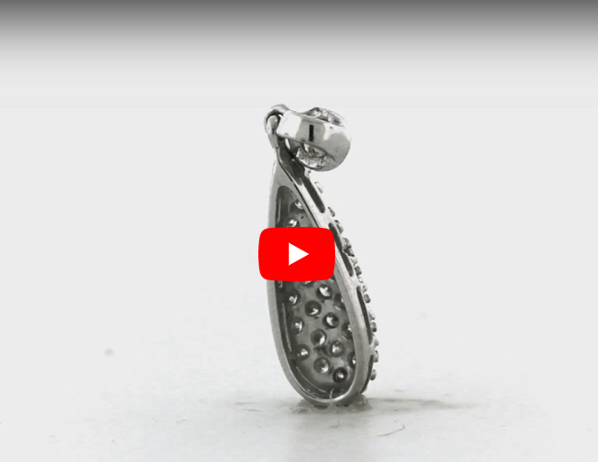 Diamond Pendant 0.49 CT TW 14K White Gold DPEN029 - NorthandSouthJewelry