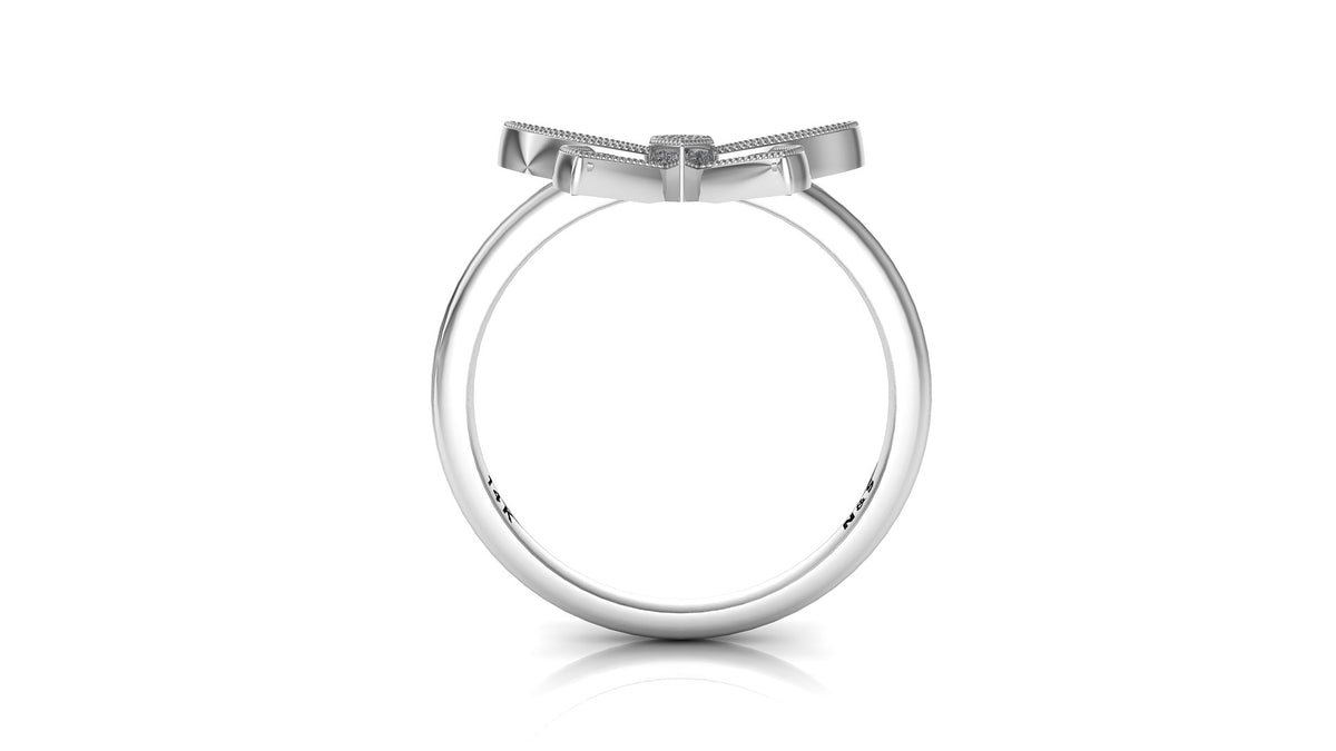 Diamond Butterfly Ring NIJ012