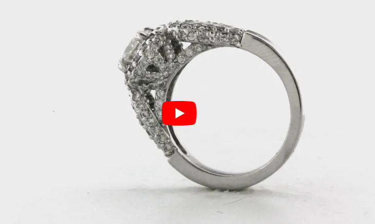 Diamond Engagement Ring 2.19 ct tw 14K White Gold DENG039 - NorthandSouthJewelry