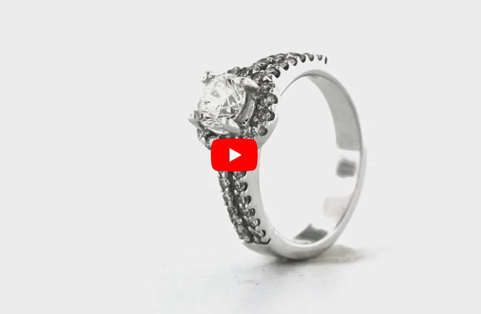 Diamond Engagement Ring 1.35 ct tw 14K White Gold DENG061 - NorthandSouthJewelry