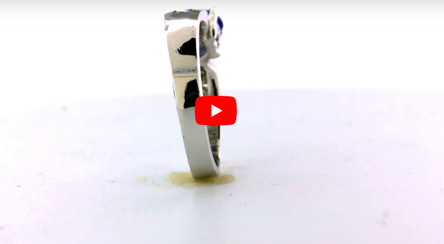 0.87 CT Tanzanite Diamond Ring 0.36 CT TW 14K White Gold TZR005 - NorthandSouthJewelry