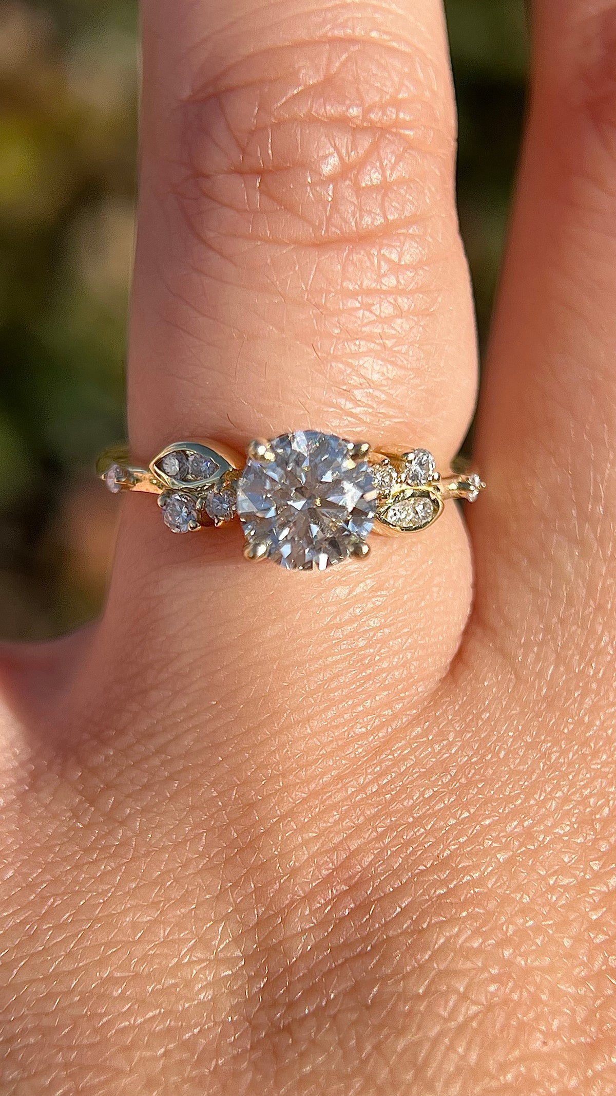 Autumn 1.24ct E-VS1 Round Cut Lab Grown Diamond Engagement Ring 14K Gold