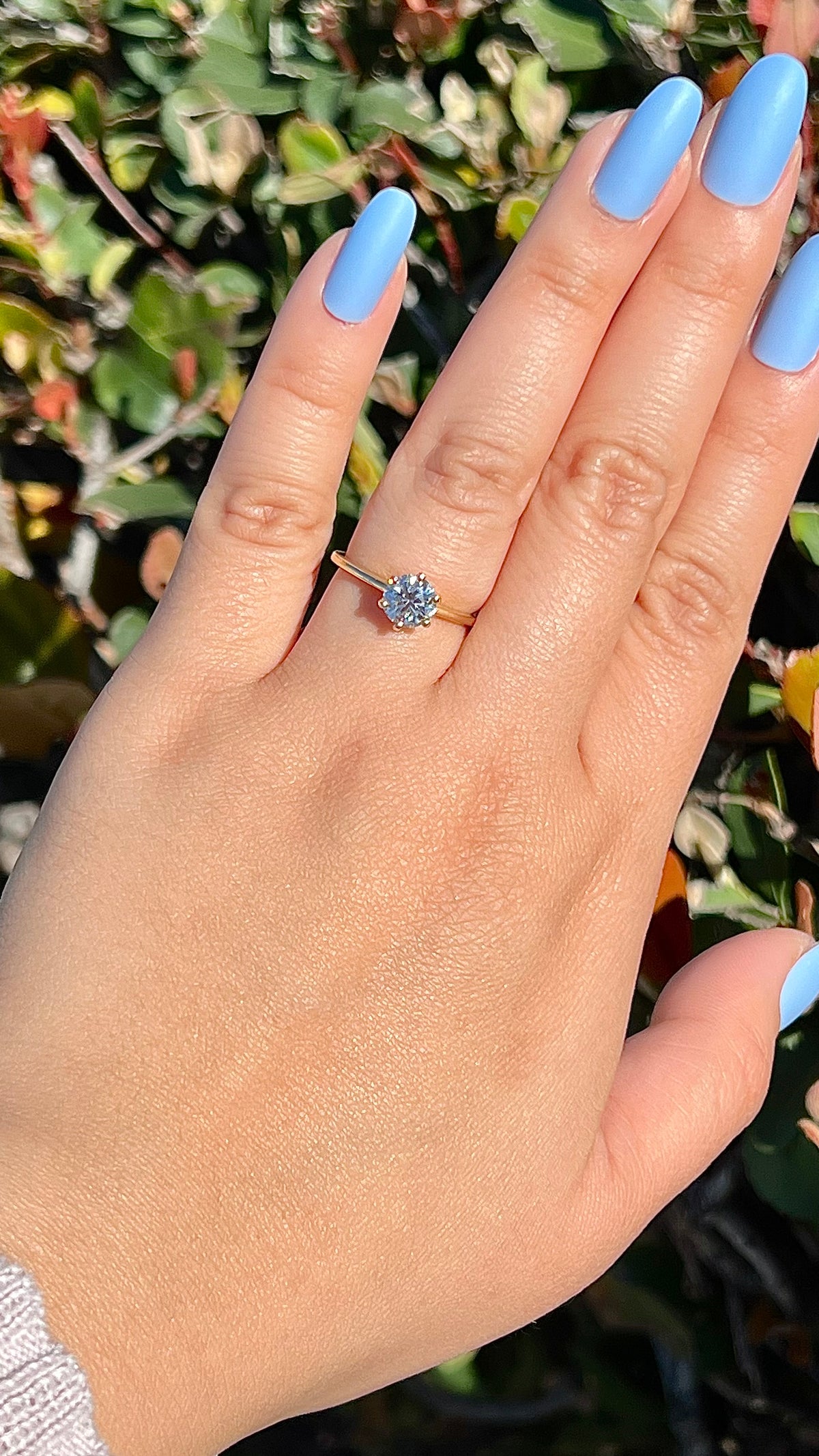 Ava 1.08ct F-VS1 Round Cut Lab Grown Diamond Engagement Ring 14K Gold