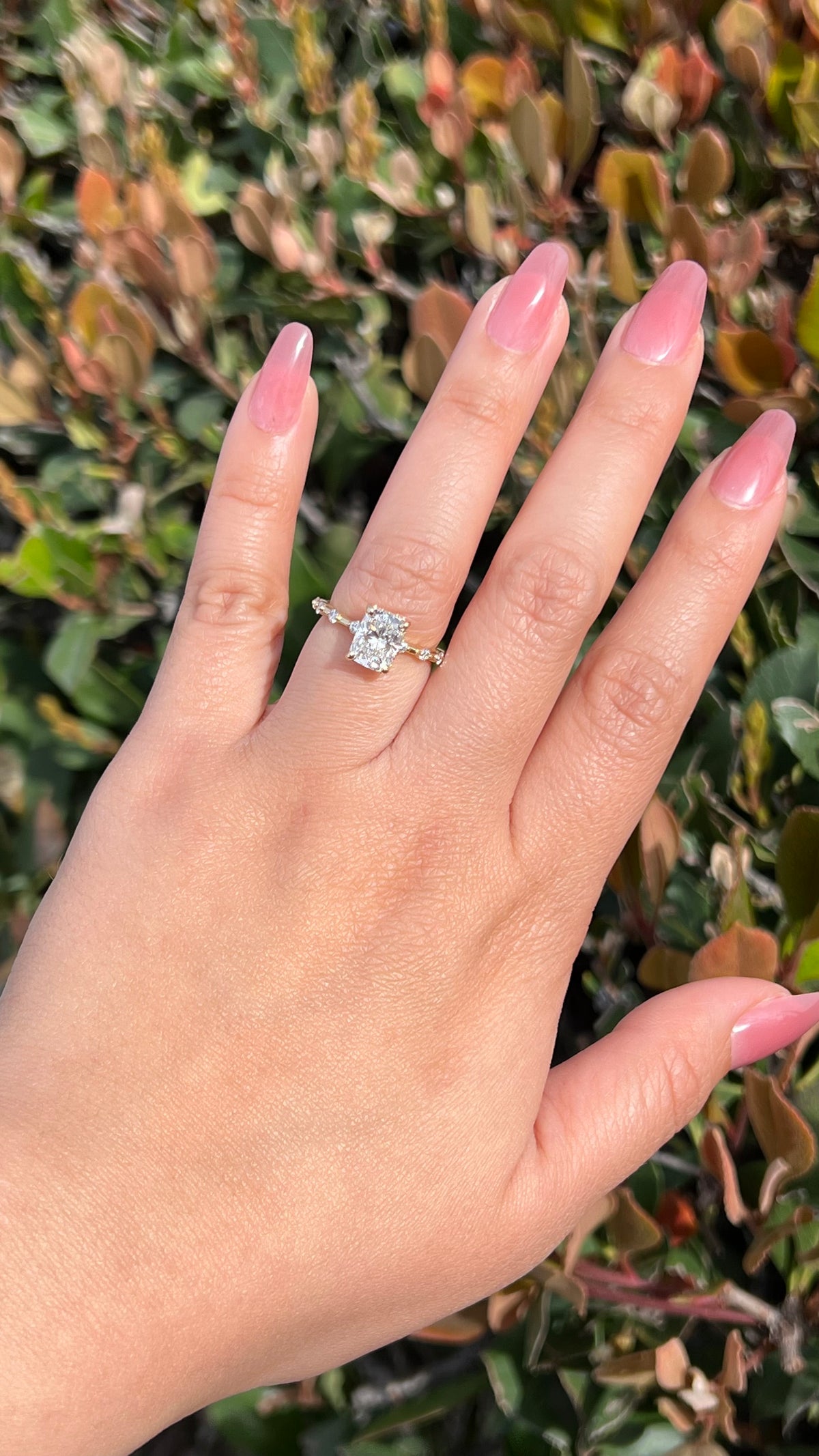 Bella 1.76ct G-SI1 Cushion Cut Lab Grown Diamond Engagement Ring 14K Gold