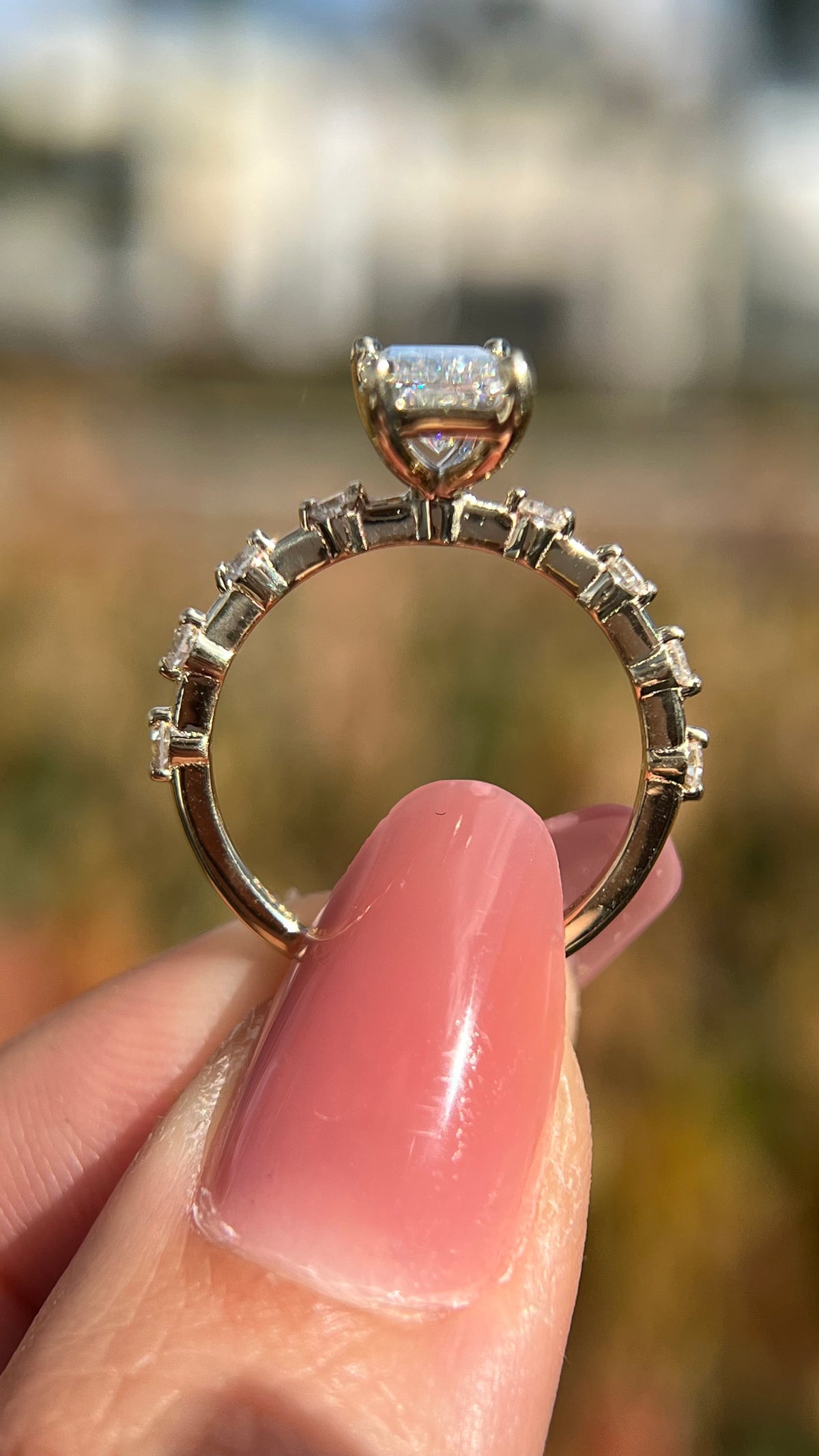 Bella 1.51ct E-VS1 Radiant Cut Lab Grown Diamond Engagement Ring 14K Gold