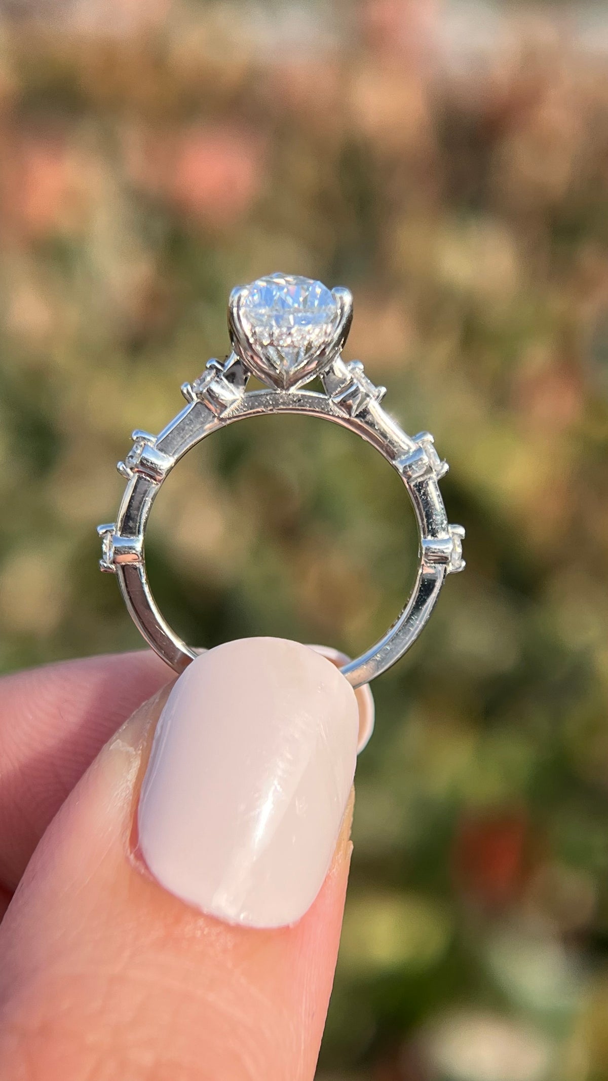 Belle 1.38ct F-VS1 Pear Cut Lab Grown Diamond Engagement Ring 14K Gold