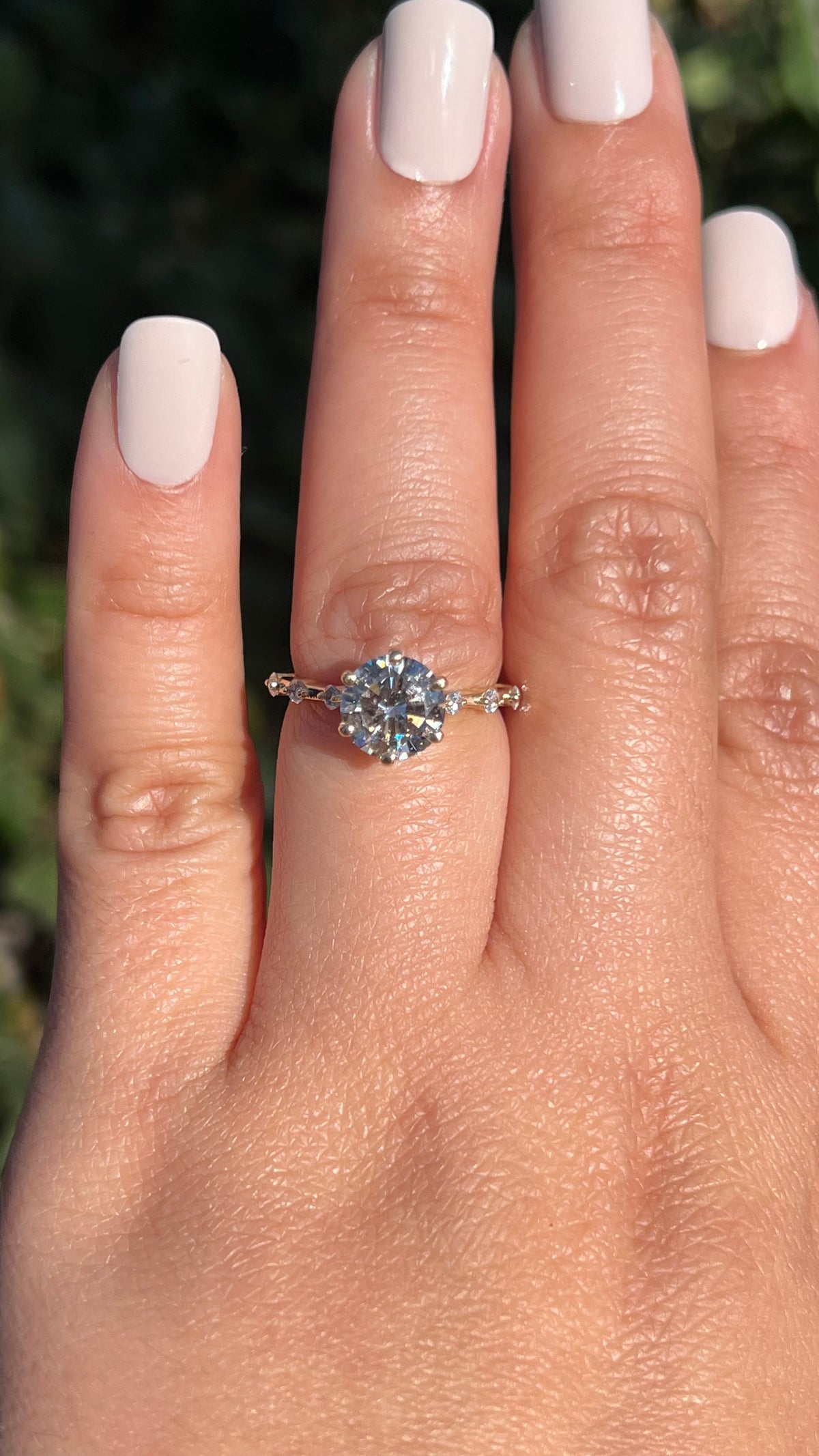 Belle 2.09ct E-VS1 Round Cut Lab Grown Diamond Engagement Ring 14K Gold