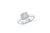 Cluster Diamond Engagement Ring 0.80 ct tw 14K White Gold DENG009 - NorthandSouthJewelry