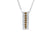 Vertical Bar Chocolate Diamond Pendant 0.64 CT TW 14K White Gold DPEN046 - NorthandSouthJewelry