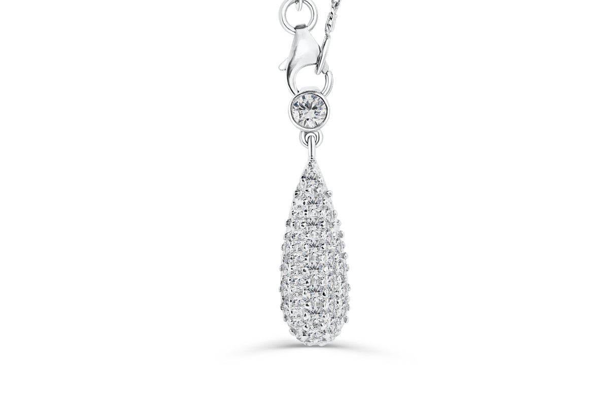 Diamond Pendant 0.49 CT TW 14K White Gold DPEN029 - NorthandSouthJewelry