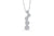 Diamond Cluster Bar Pendant 0.75 CT TW 14K White Gold DPEN032 - NorthandSouthJewelry