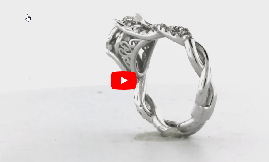 DIAMOND ENGAGEMENT RING 0.82 CT TW 14K WHITE GOLD DENG068 - NorthandSouthJewelry