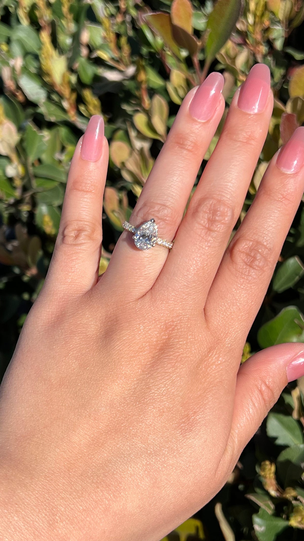 Dior 2.09ct F-VS1 Pear Cut Lab Grown Diamond Engagement Ring 14K Gold