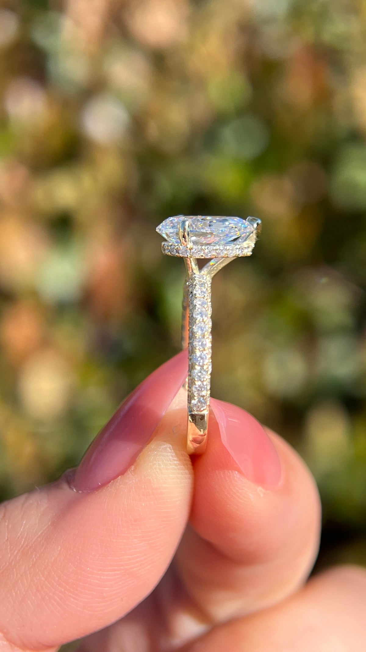 Dior 2.09ct F-VS1 Pear Cut Lab Grown Diamond Engagement Ring 14K Gold