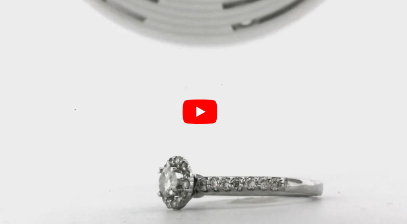 Diamond Engagement Ring 0.86 ct tw 14K White Gold DENG005 - NorthandSouthJewelry