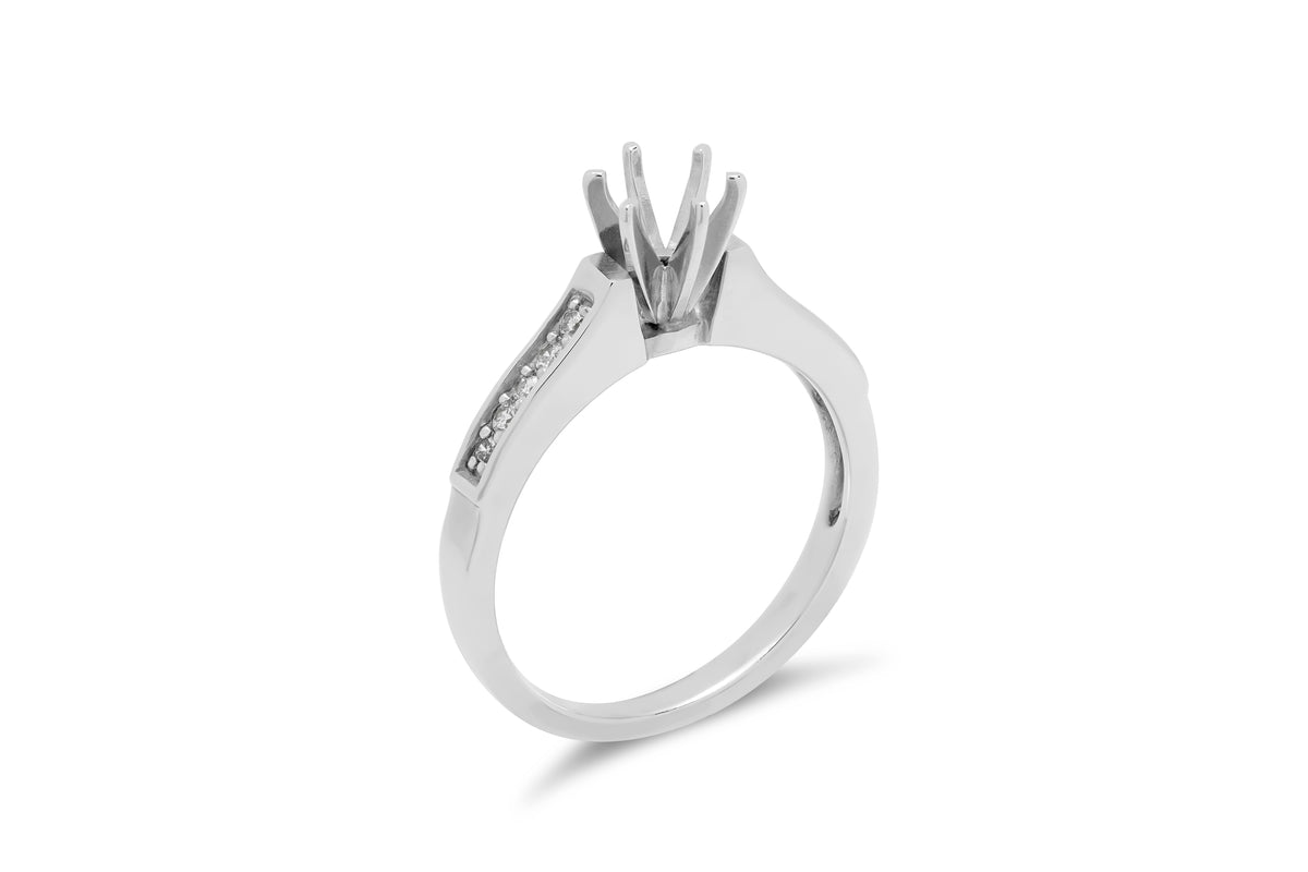 Channel Set Engagement Setting (Setting Only) 0.35 ct tw 14K White Gold