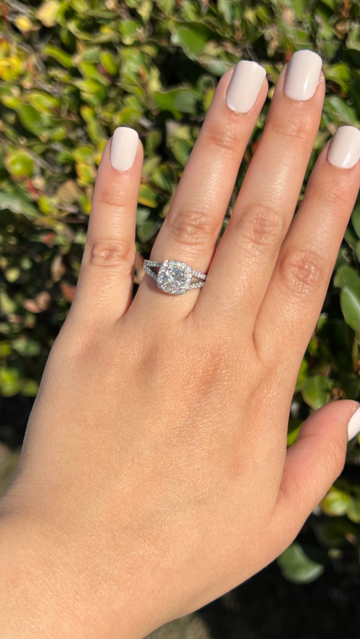 Elena 1.04ct E-VS1 Cushion Cut Lab Grown Diamond Engagement Ring 14K Gold