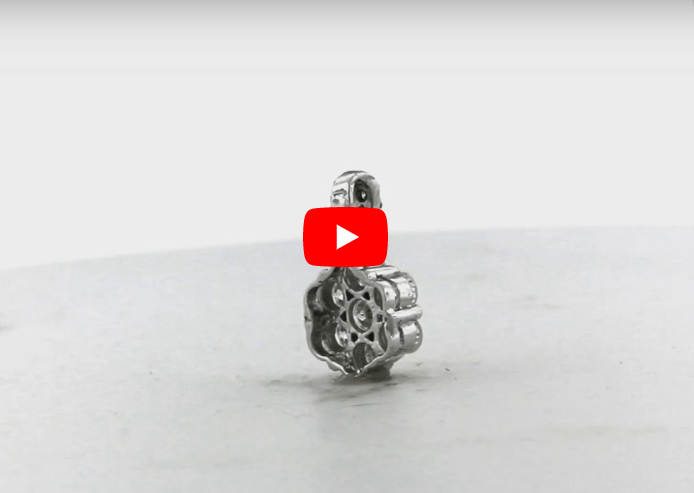 Cluster Diamond Pendant 0.65 CT TW 14K White Gold DPEN025 - NorthandSouthJewelry