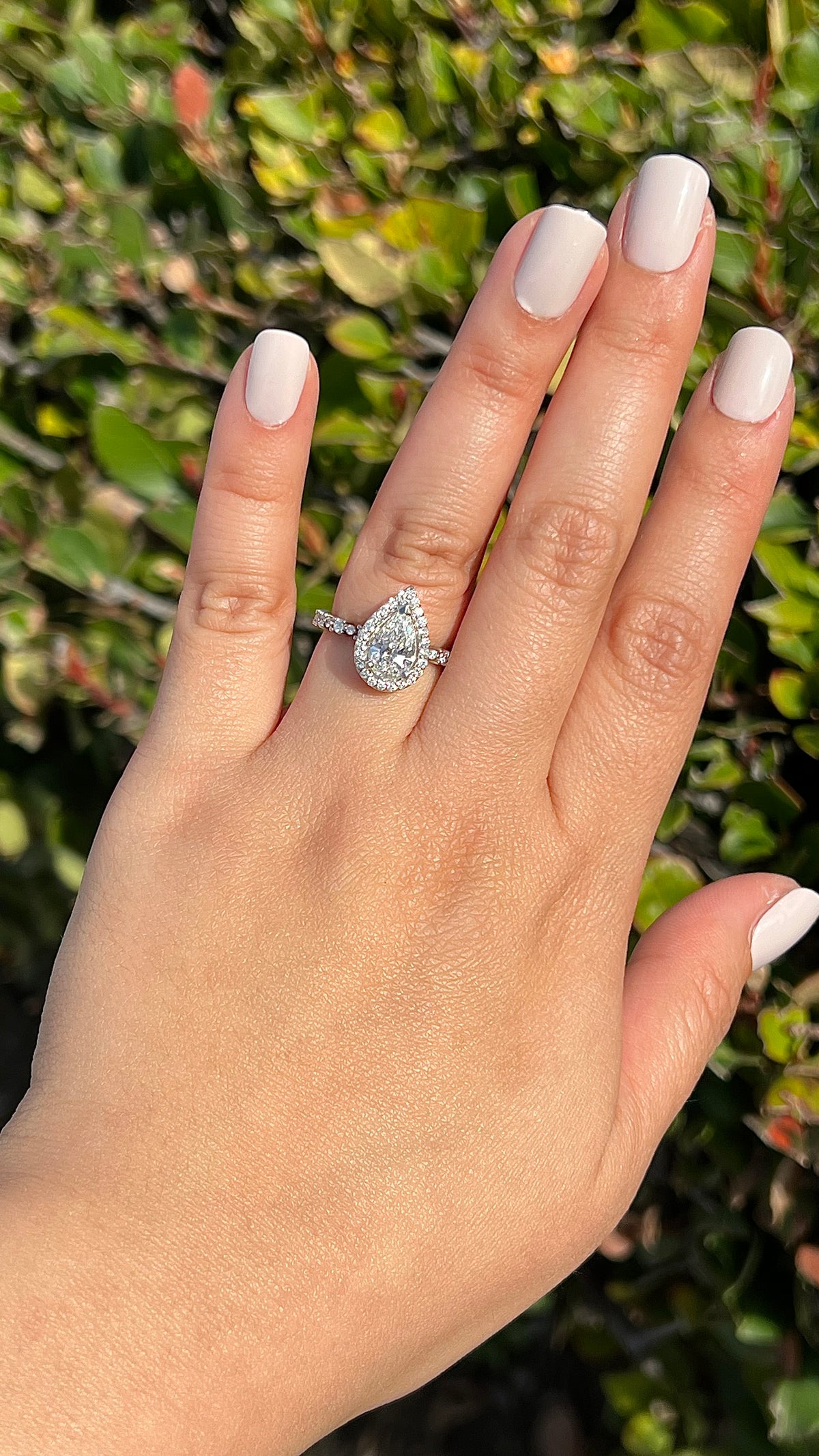 Faye 1.56ct E-VS1 Pear Cut Lab Grown Diamond Engagement Ring 14K Gold