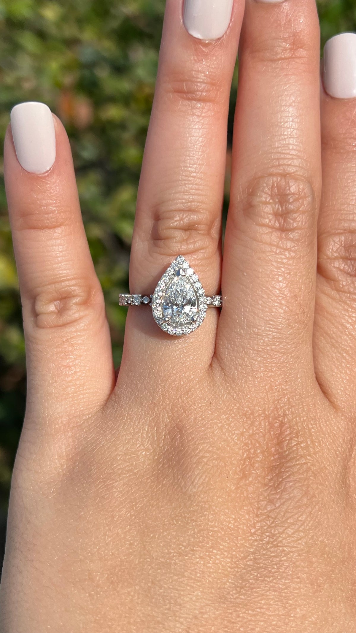 Faye 1.56ct E-VS1 Pear Cut Lab Grown Diamond Engagement Ring 14K Gold