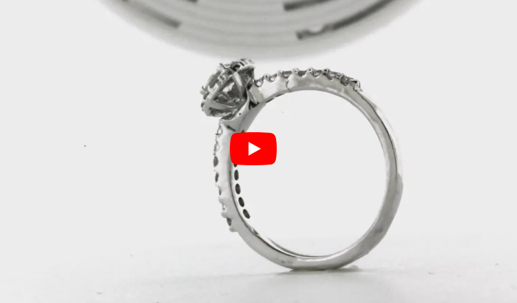 Diamond Engagement Ring 0.86 ct tw 14K White Gold DENG005 - NorthandSouthJewelry