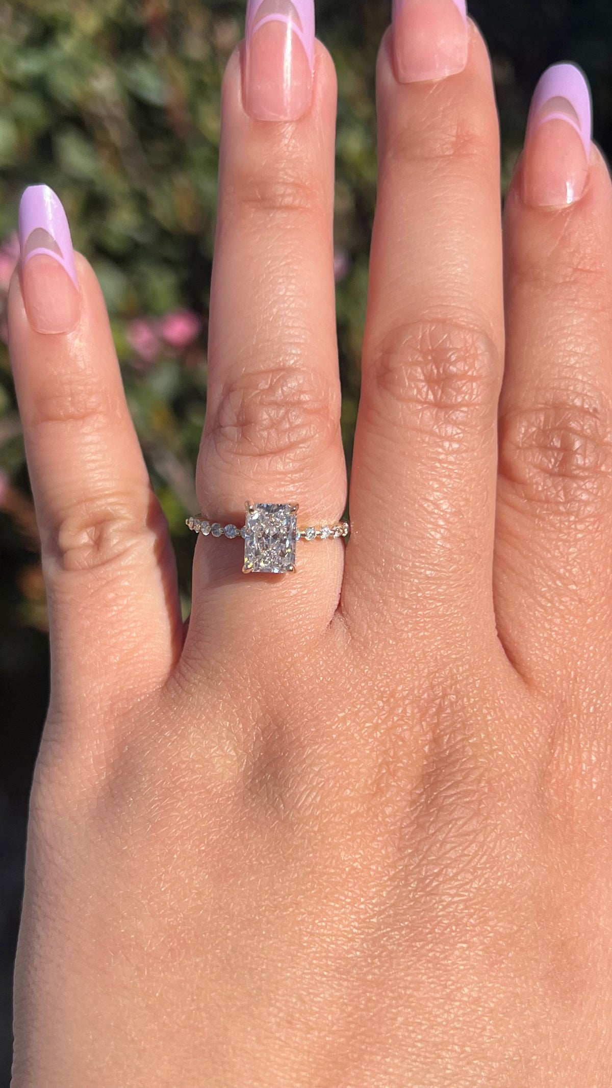 Iris 1.51ct E-VS1 Radiant Cut Lab Grown Diamond Engagement Ring 14K Gold