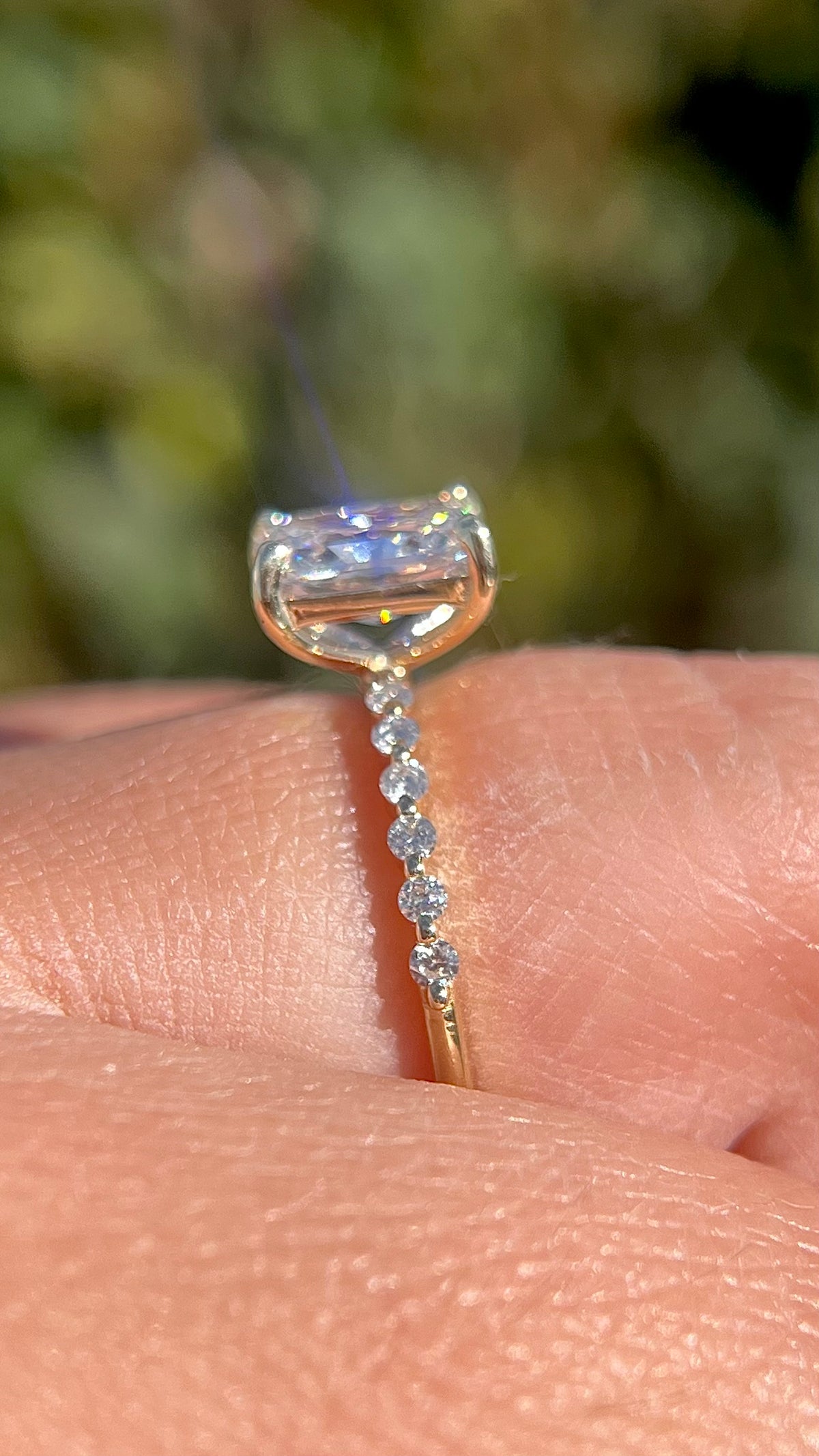 Iris 1.51ct E-VS1 Radiant Cut Lab Grown Diamond Engagement Ring 14K Gold