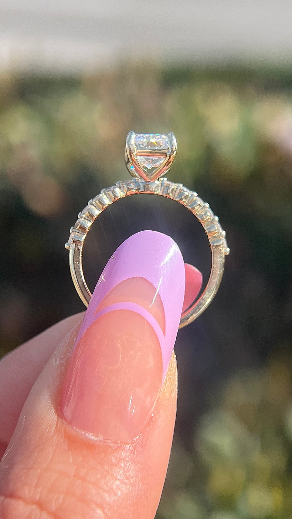 Iris 1.51ct E-VS1 Radiant Cut Lab Grown Diamond Engagement Ring 14K Gold