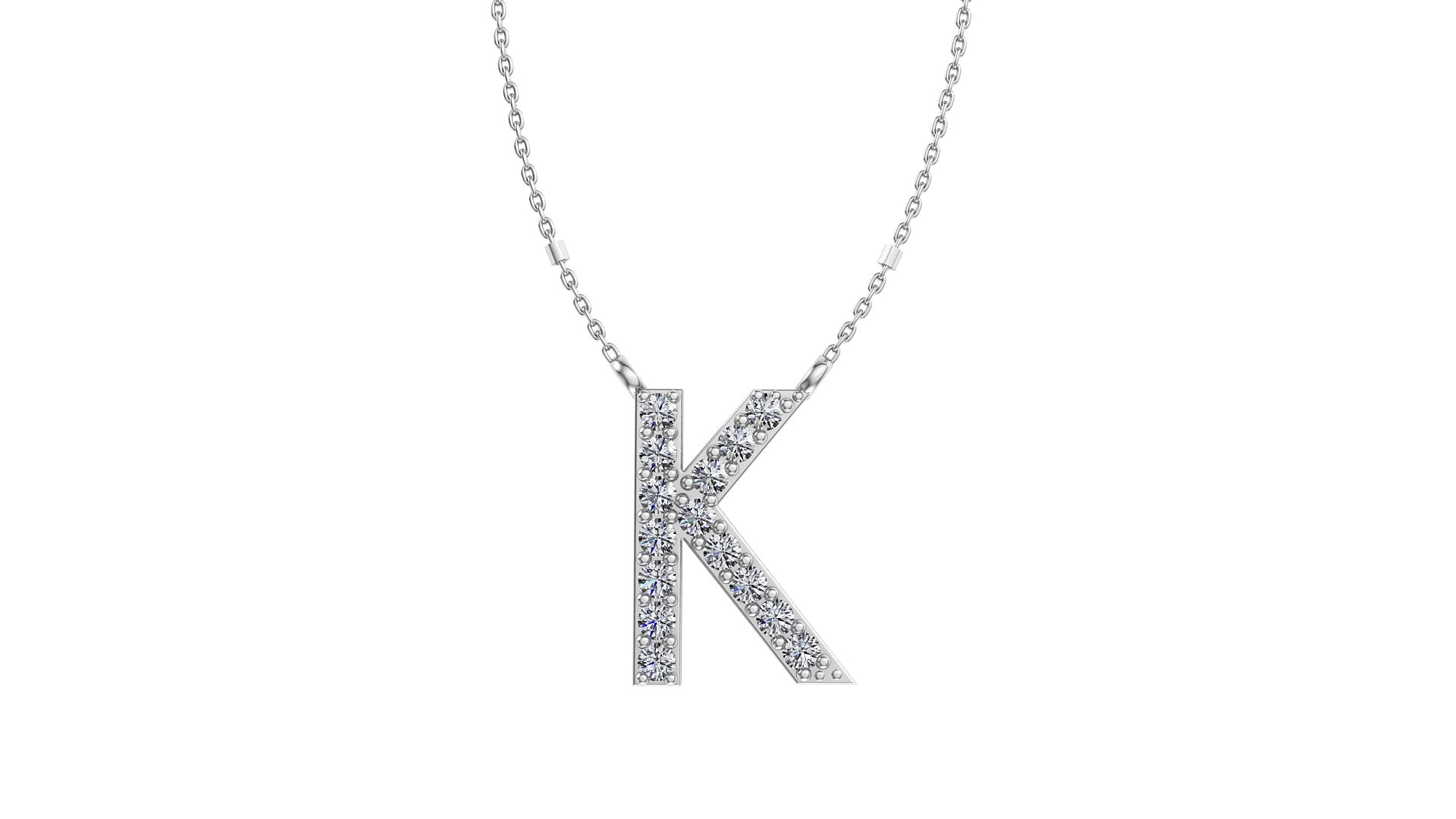 Initial K Diamond Pendant 14K Gold DIP011