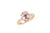 3.24 CT Oval Kunzite Diamond Ring 0.31 CT TW Diamonds 14K Rose Gold KZR003 - NorthandSouthJewelry