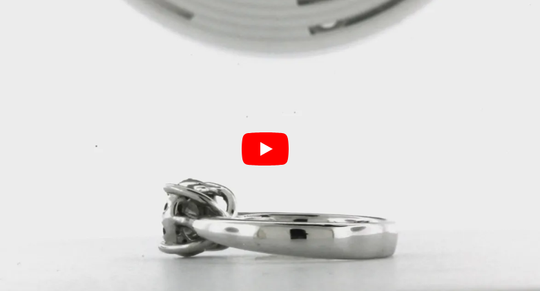 Cluster Diamond Engagement Ring 0.80 ct tw 14K White Gold DENG009 - NorthandSouthJewelry