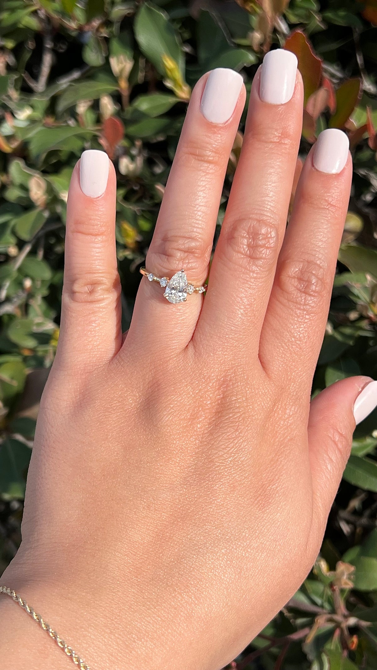 Staci 1.56ct E-VS1 Pear Cut Lab Grown Diamond Engagement Ring 14K Gold