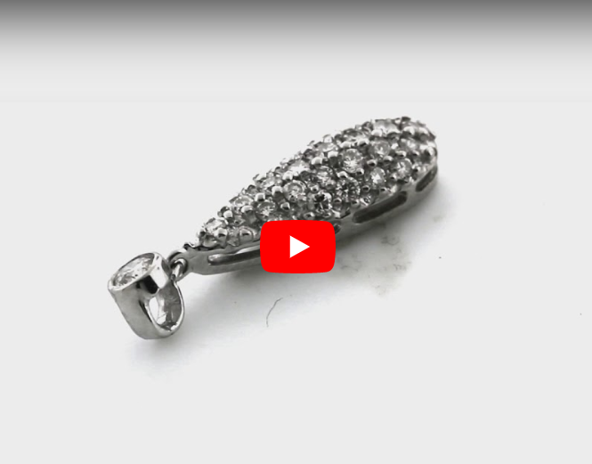 Diamond Pendant 0.49 CT TW 14K White Gold DPEN029 - NorthandSouthJewelry