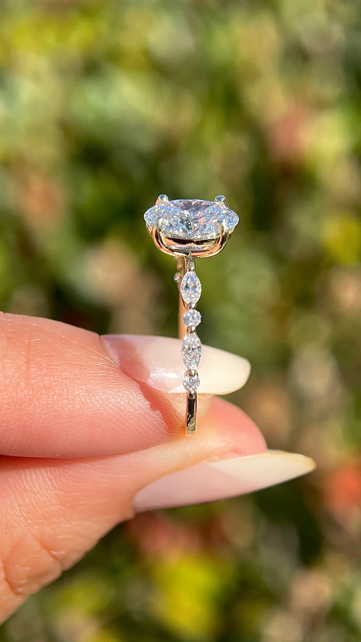 Myra 1.91ct E-VS1 Oval Cut Lab Grown Diamond Engagement Ring 14K Gold