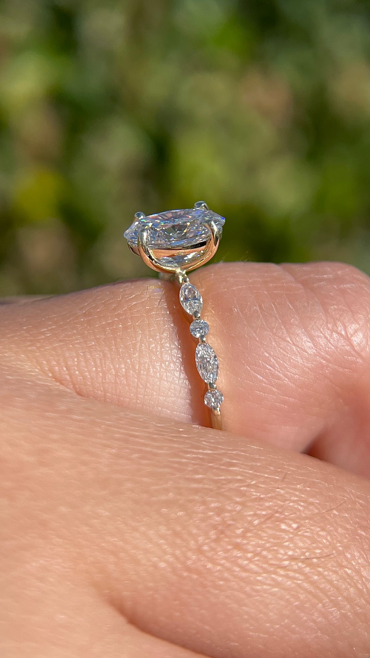 Myra 1.91ct E-VS1 Oval Cut Lab Grown Diamond Engagement Ring 14K Gold